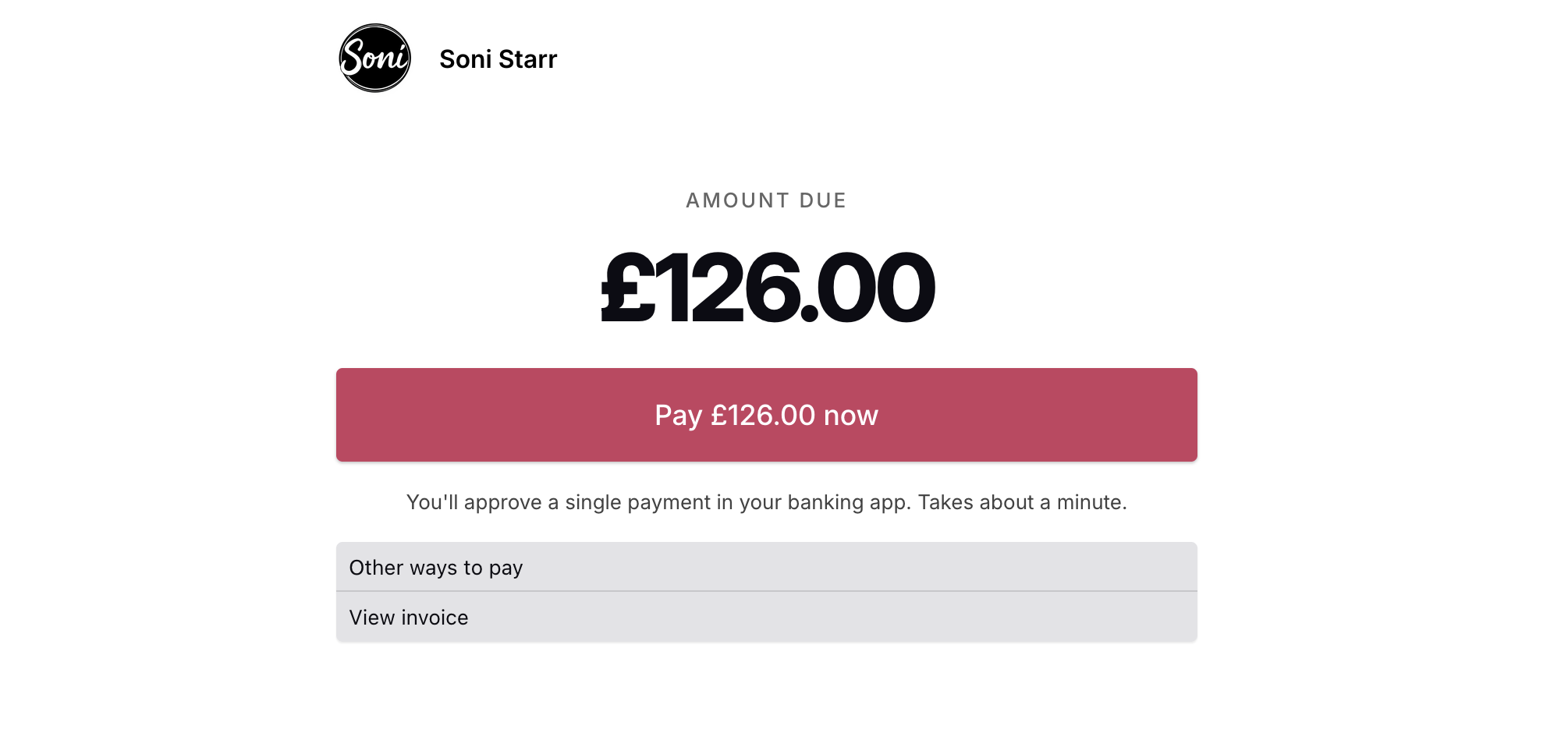 Simplified Pay Screen